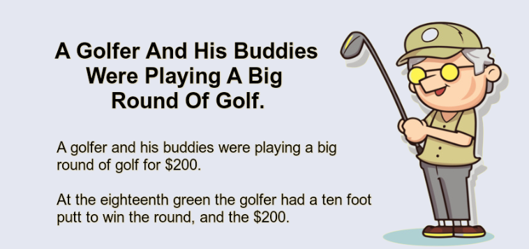 A Golfer And His Buddies Were Playing A Big Round Of Golf thumb