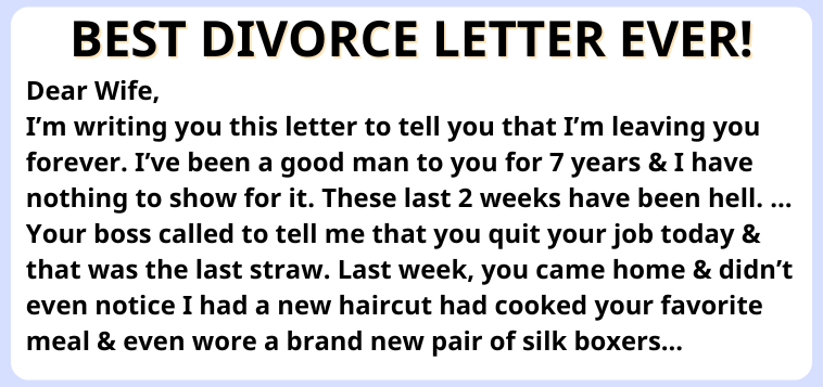 Best Divorce Letter Ever thumb