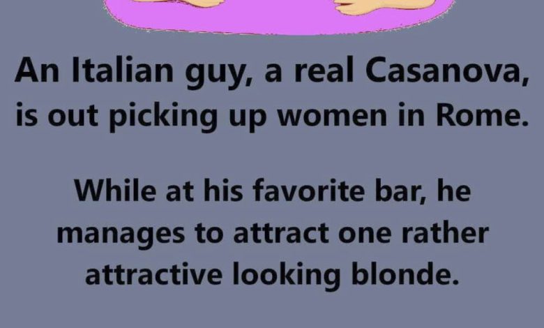 An Italian guy, a real Casanova, is out picking up women in Rome