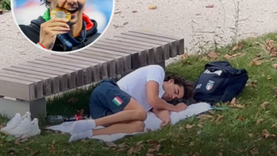 A Gold Medallist Sleeps In A Park Amid Complaints About Olympic Village Conditions