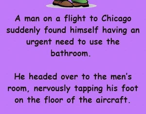 A man on a flight to Chicago sud