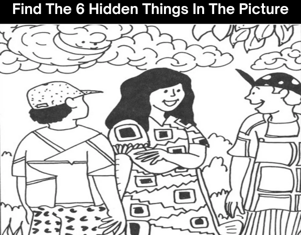 Find The 6 Hidden Things In The Picture