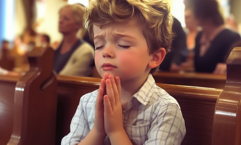 Little Orphan Prays in Church for Mom to Come for Him2